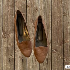 Basinger cognac flat shoes size 39
